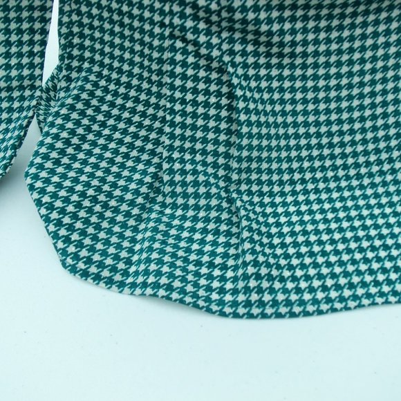 VTG Secretary Retro blouse 80s 90s Panther green white Classic - Picture 4 of 4